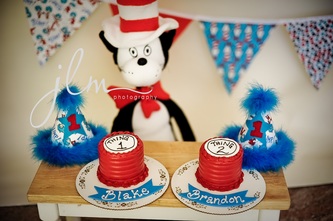 dr seuss cake smash thing one thing two twins