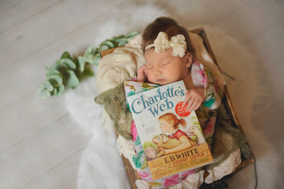 charlottes web newborn photo 